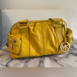 Michael Kors Large Yellow Leather Satchel